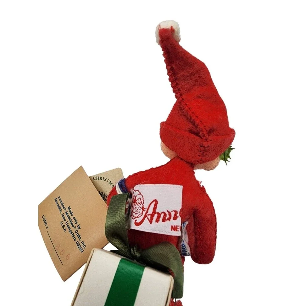 Vintage 1991 Annalee Red Christmas Elf Doll 10